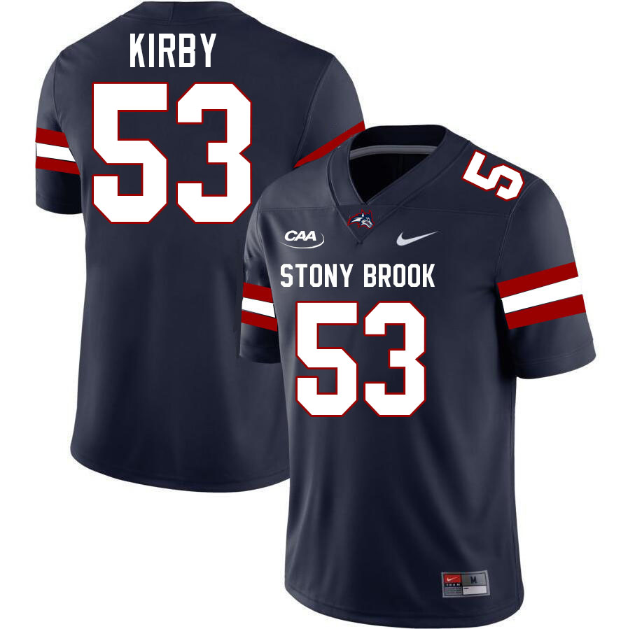 Stony Brook Seawolves #53 Enda Kirby College Football Jerseys,Uniforms-Navy